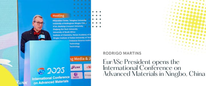 EurASc President Prof. Rodrigo Martins opens the International Conference on Advanced Materials in Ningbo, China EurASc President Prof. Rodrigo Martins opens the International Conference on Advanced Materials in Ningbo, China