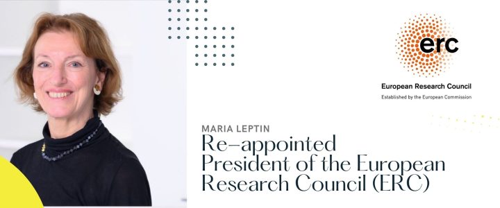 Maria Leptin re-appointed President of the European Research Council (ERC)