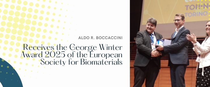 Prof. Aldo R. Boccaccini receives the George Winter Award 2025 of the European Society for Biomaterials